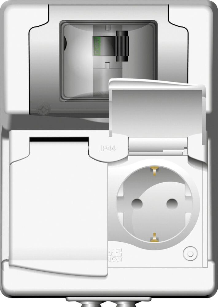 Vikavirtapistorasia Norwesco 2S/16A/30MA/250V/IP44 PPR VA