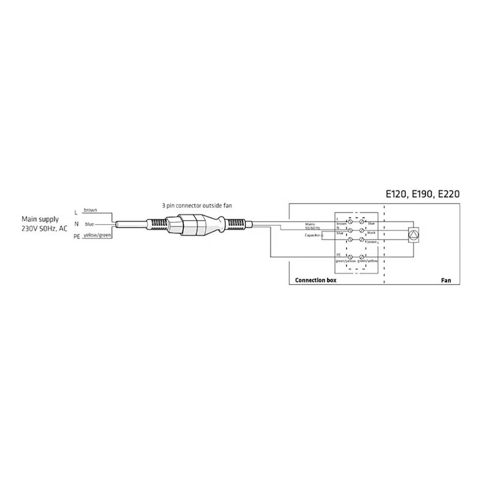 Huippuimuri Vilpe Flow E190P/125/700 harmaa Ø125 mm