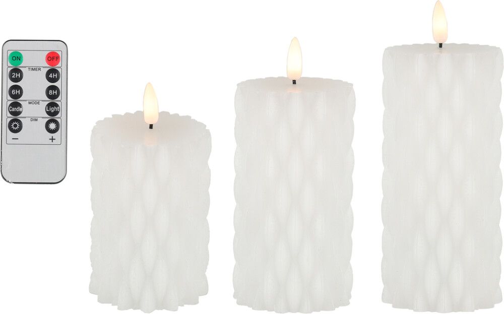 LED-kynttiläsarja Carisma 3D liekki