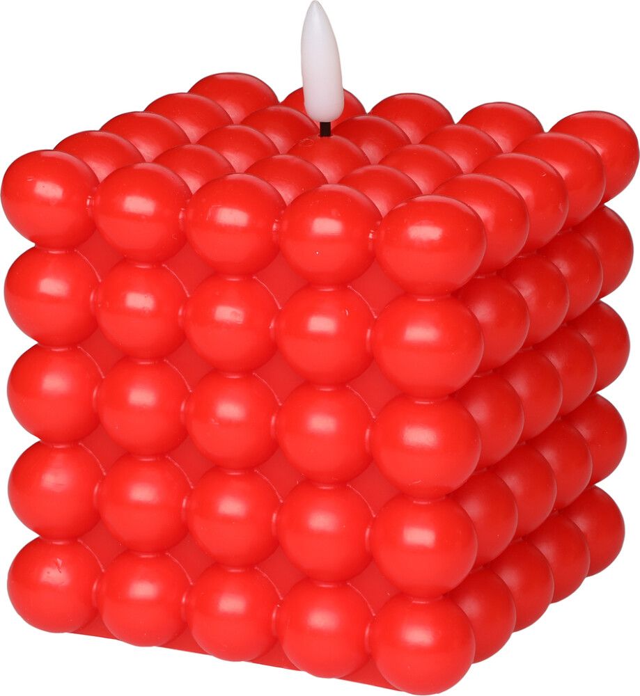 Kuplakynttilä 3D liekki 10 cm punainen