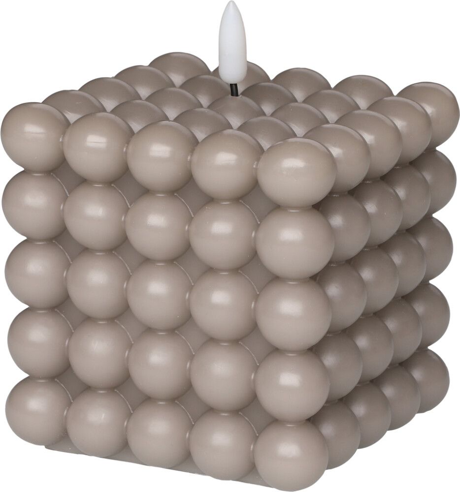 Kuplakynttilä 3D liekki 10 cm harmaa