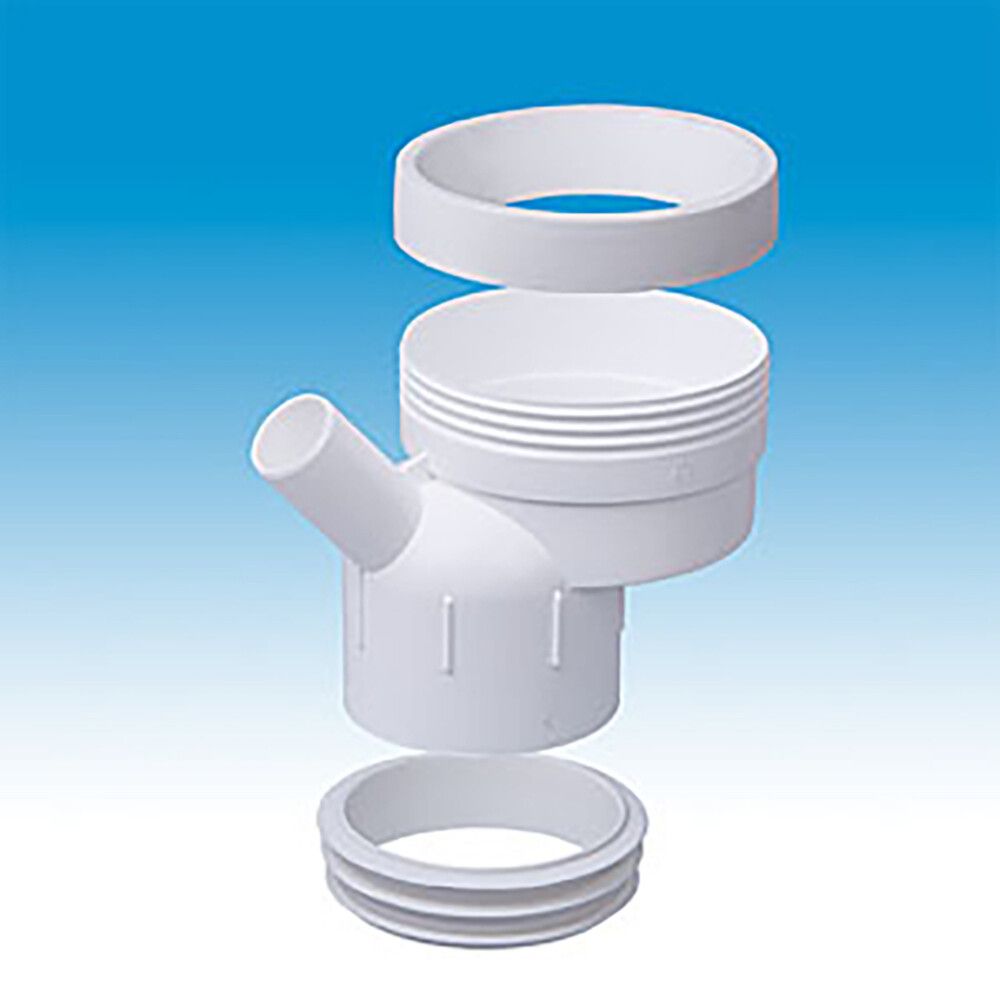 WC-mansetti Merika 32 mm tuloputkella Valkoinen