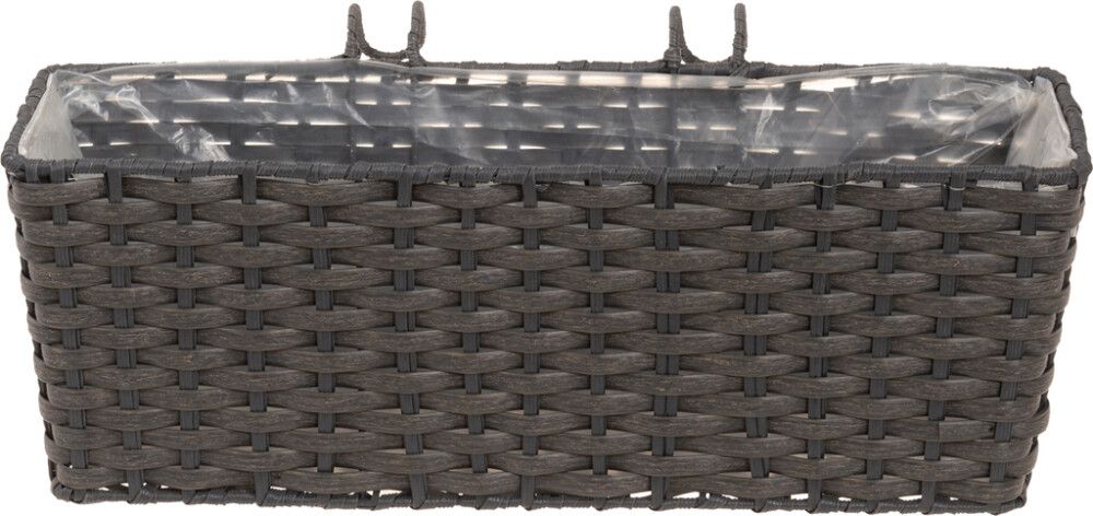 Parvekelaatikko Onyx harmaa 38,5 x 13,5 x 14 cm