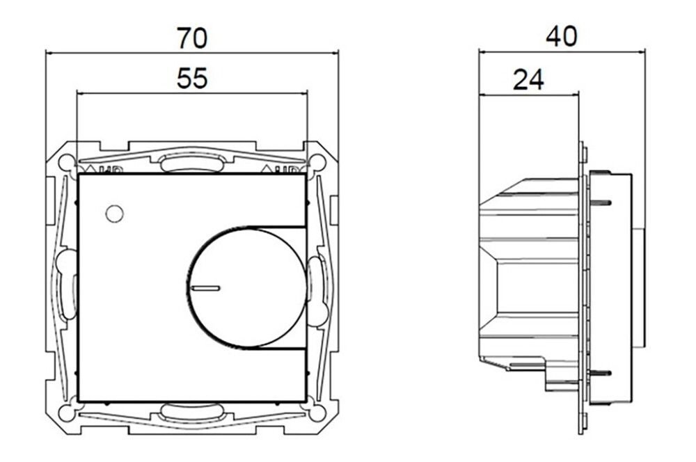 Yhdistelmätermostaatti Opal EcoEasy 16 IP21 16A M
