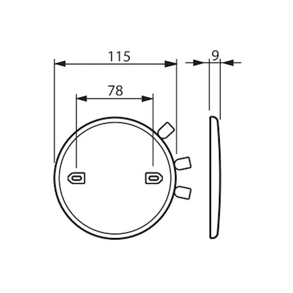 Peitekansi ABB Impressivo AK1.1MP IP20 Mattamusta Ø115 mm
