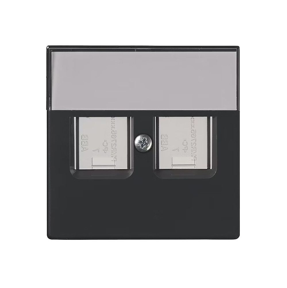 Datapistorasia ABB Impressivo 2 x RJ-45 1819-885P Mattamusta 63 x 63 mm