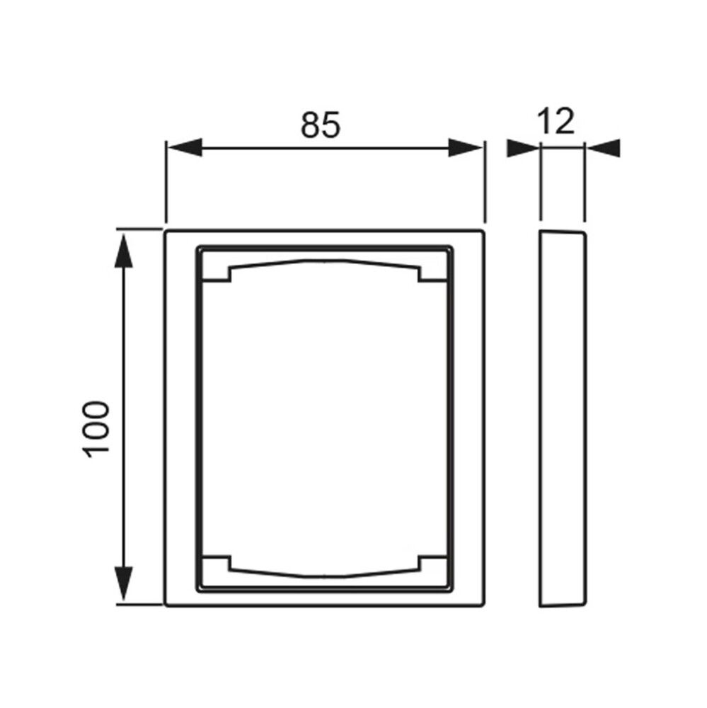 Peitelevy ABB Impressivo 1-os 1721F100-885P Mattamusta 100 x 85 mm