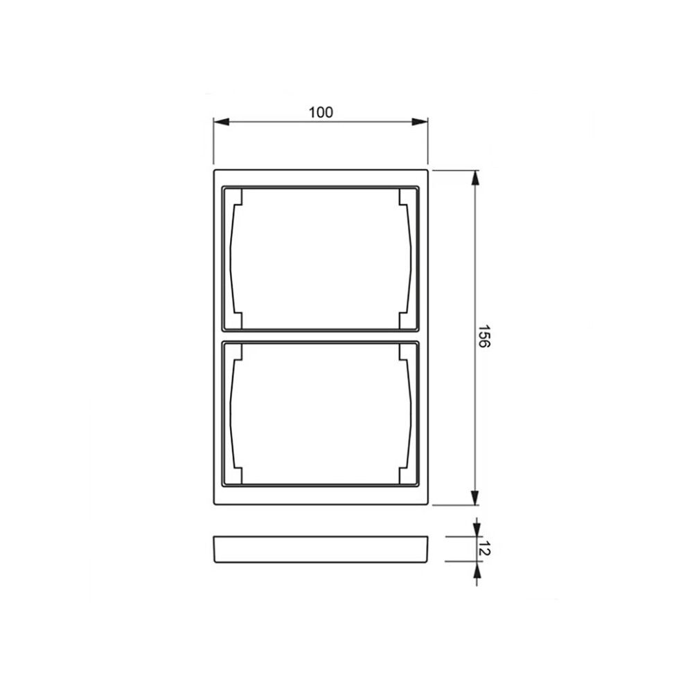 Peitelevy ABB Impressivo 2-os 1722F100-885P Mattamusta 100 x 156 mm