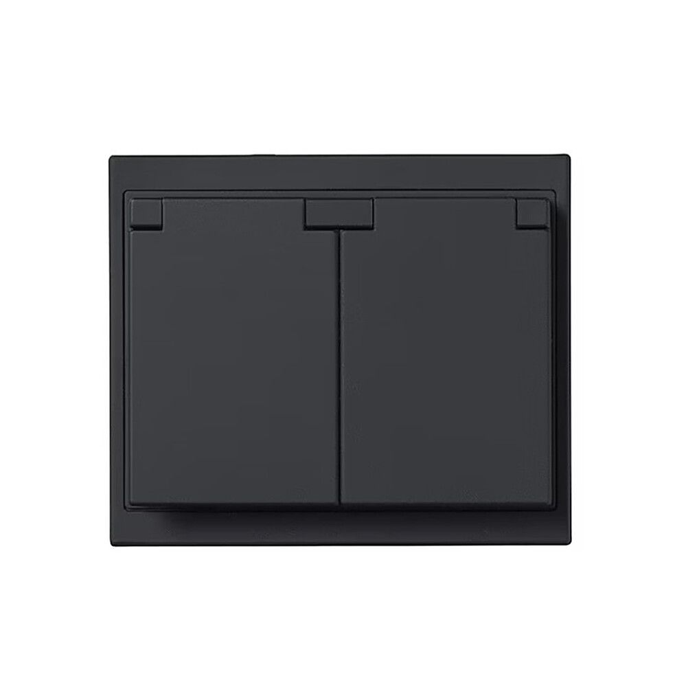 Pistorasia ABB Impressivo 2-os 302ESW-885P IP44 Mattamusta 85 x 100 mm