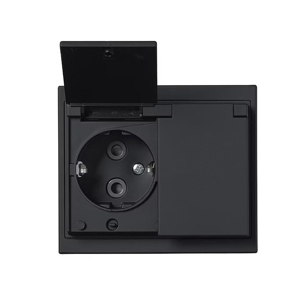 Pistorasia ABB Impressivo 2-os 302ESW-885P IP44 Mattamusta 85 x 100 mm