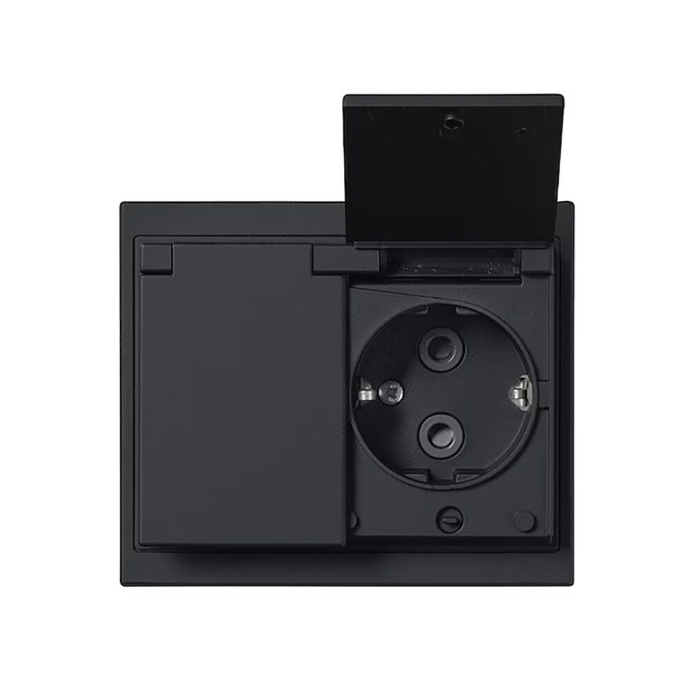 Pistorasia ABB Impressivo 2-os 302ESW-885P IP44 Mattamusta 85 x 100 mm