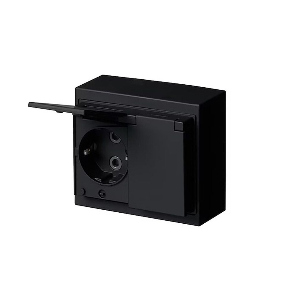 Pistorasia ABB Impressivo 2-os 302ESW-885P IP44 Mattamusta 85 x 100 mm