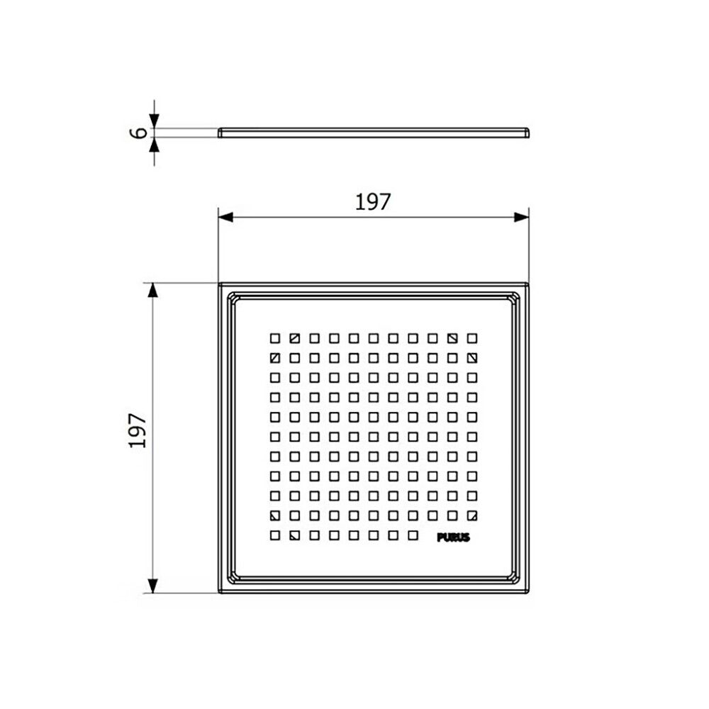 Neliökansi Purus Design Chess RST 197 x 197 mm