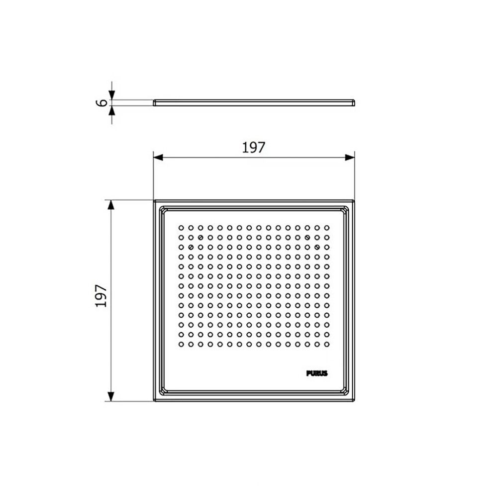 Neliökansi Purus Square Pearl RST 197 x 197 mm
