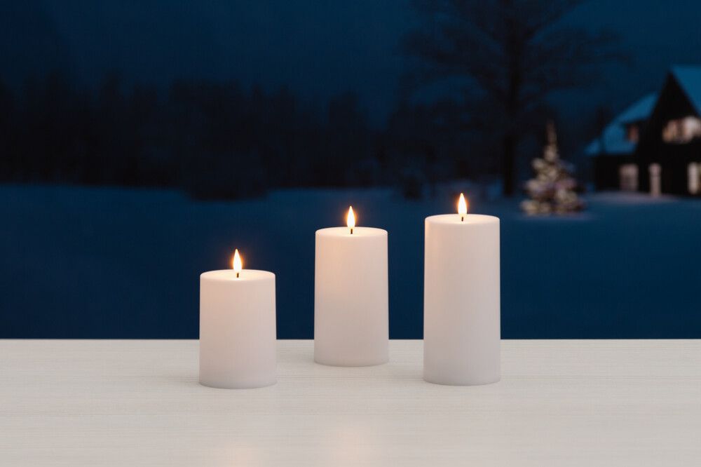 LED-ulkokynttiläsarja 3 kpl