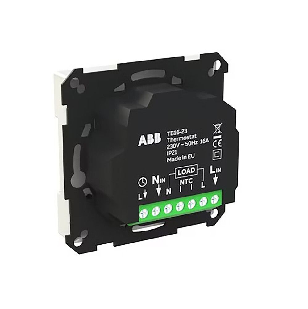 Yhdistelmätermostaatti ABB bluetooth valkoinen 70 x 70 mm