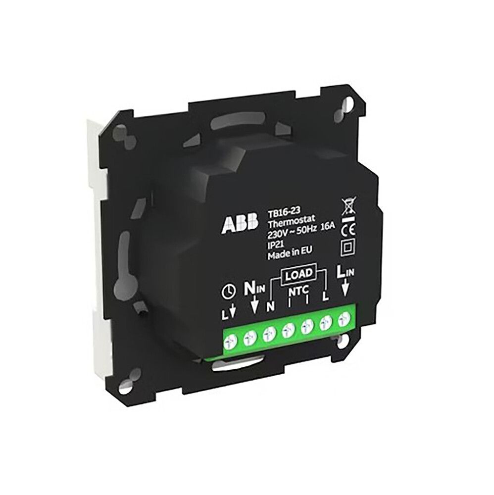 Yhdistelmätermostaatti ABB bluetooth mattavalkoinen 70 x 70 mm