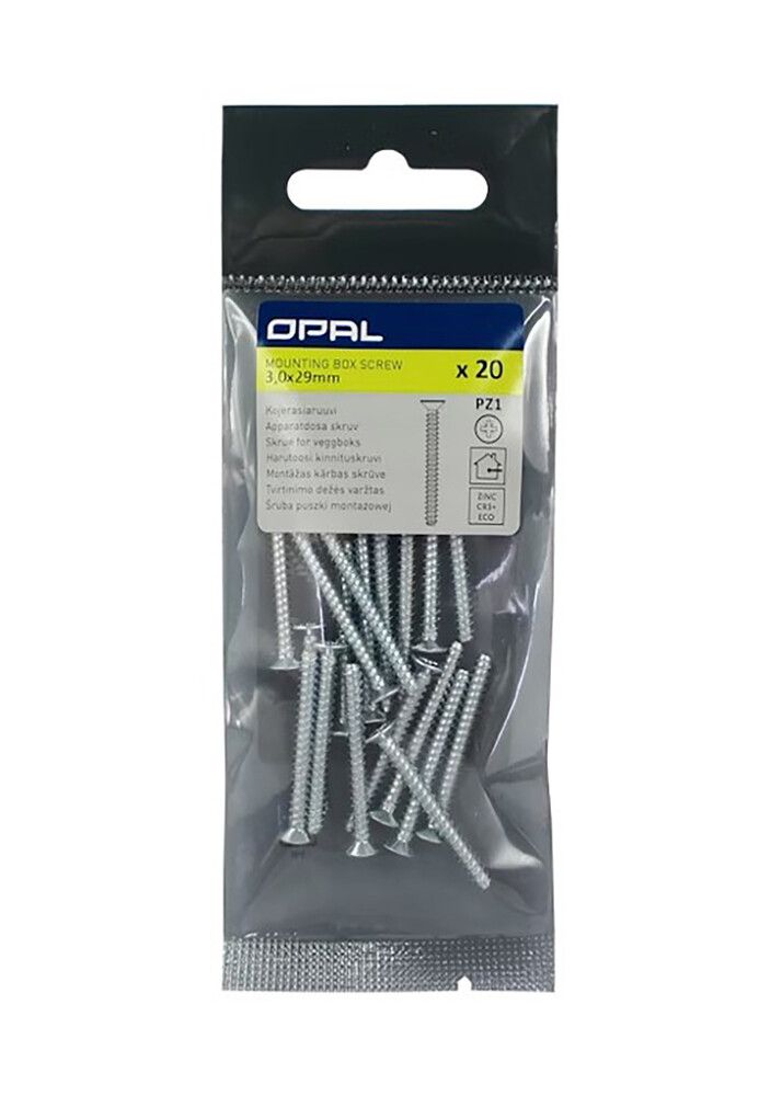 Kojerasiaruuvi Opal PZ1 3 x 29 mm 20 kpl/pkt