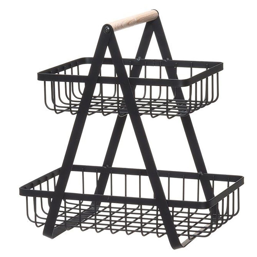 Kerroskori musta/natural 27 x 17,5 x 29,5 cm