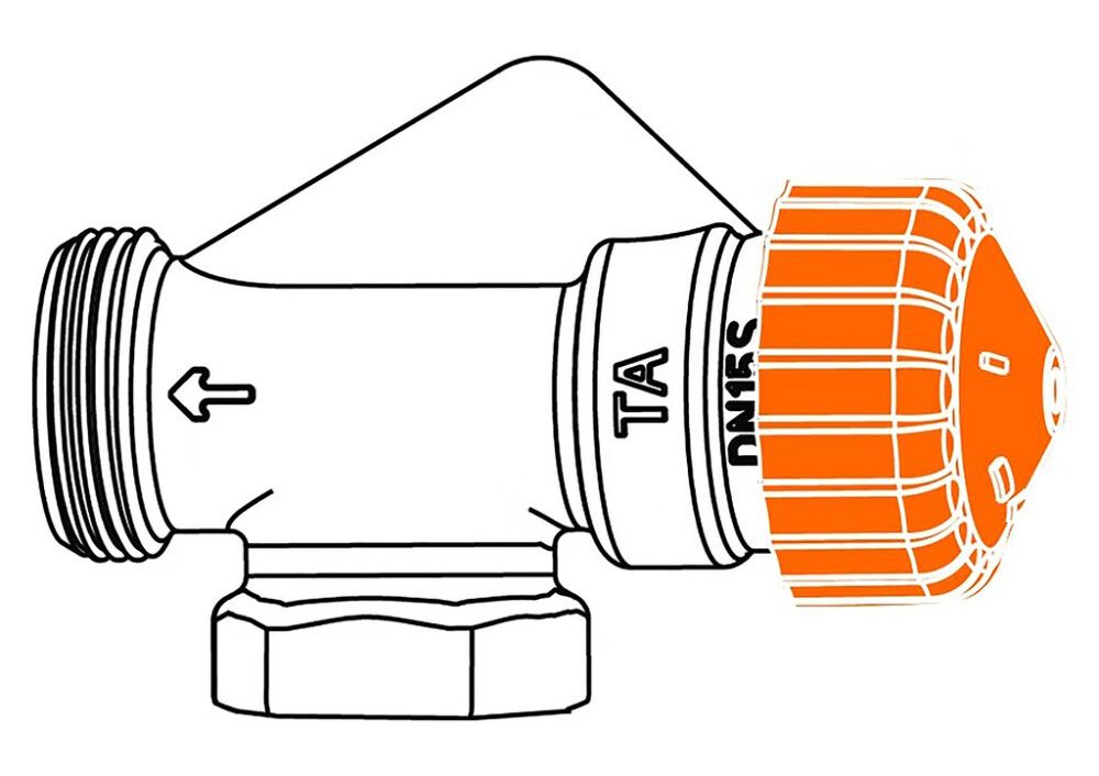 Patteriventtiili IMI TA ulkokulma Eclipse 3/8"
