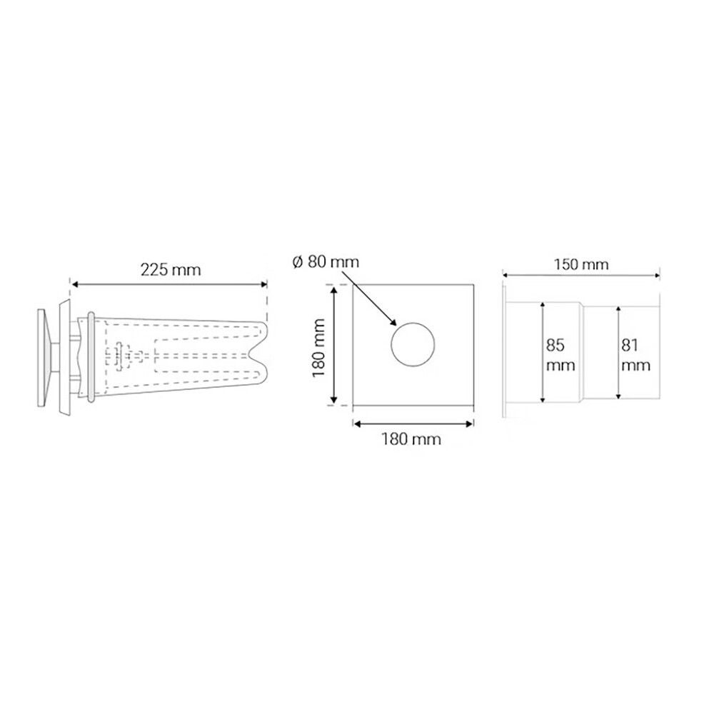 KORVAUSILMAVENTTIILI VELCO FIX-80