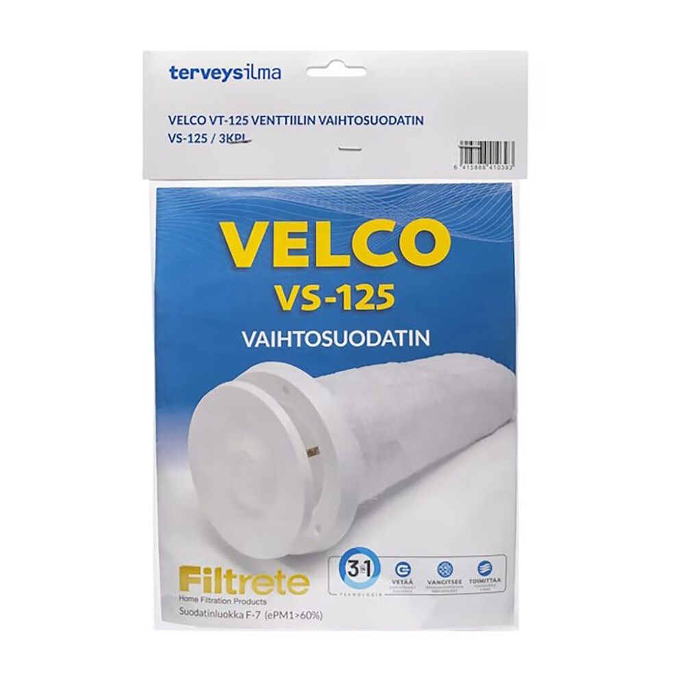 Vaihtosuodatin Velco VT-125 3-in-1