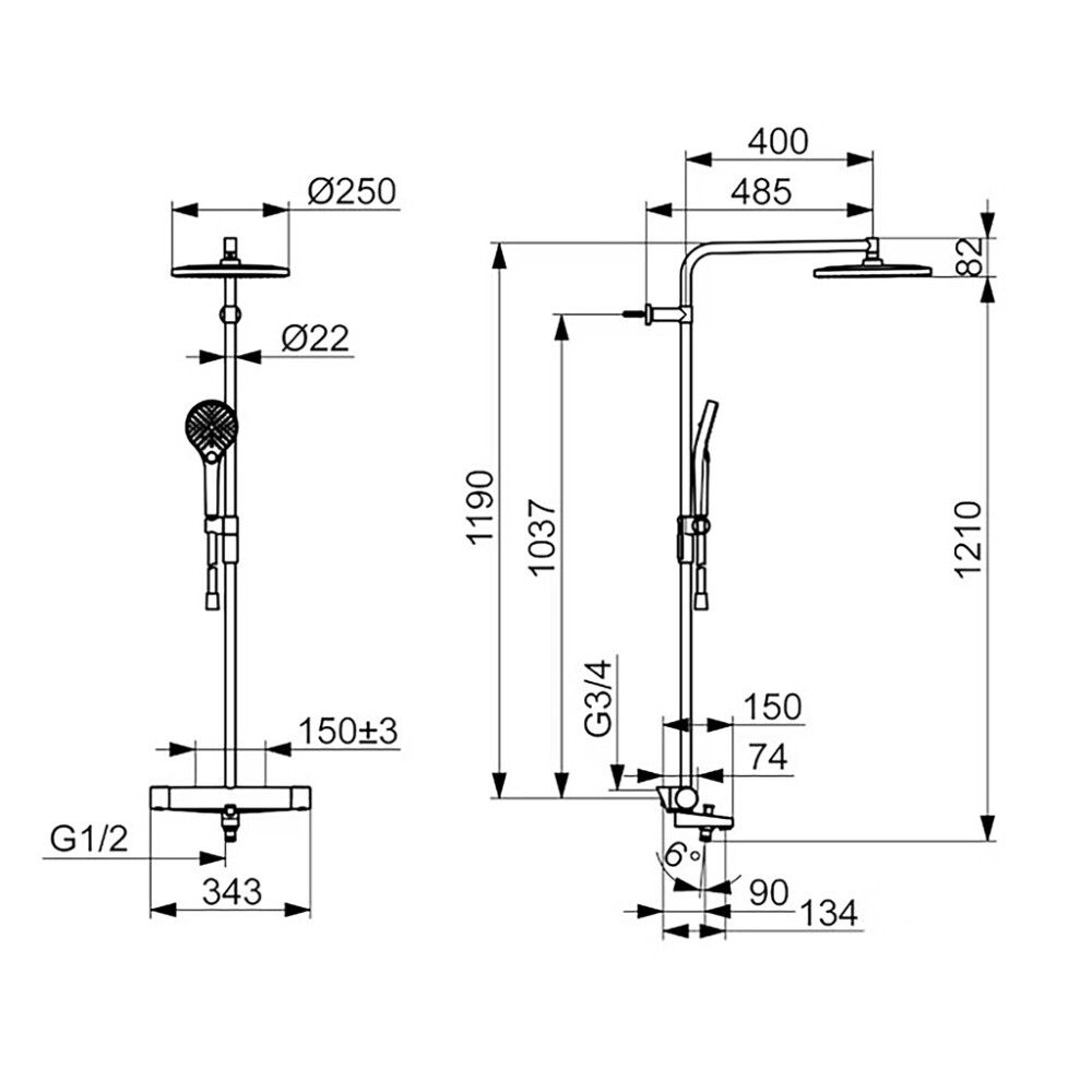 Suihkukokonaisuus Oras Optima Style 7193N kromi