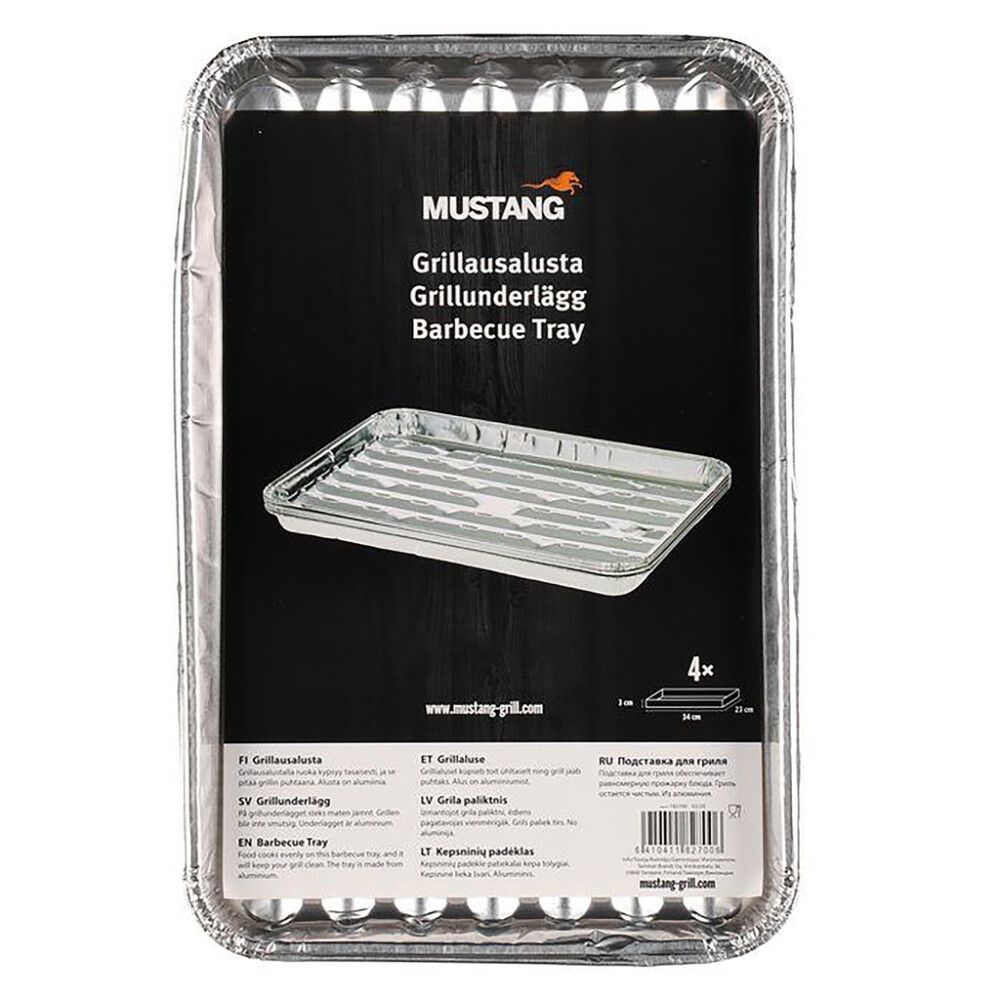 Grillausalusta Mustang alumiini 34 x 23 x 3 cm 4 kpl/pkt
