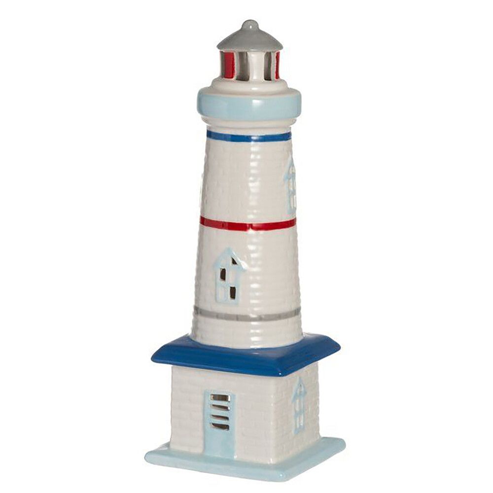 Lyhty 4living Light House tummansininen/valkoinen 32 cm