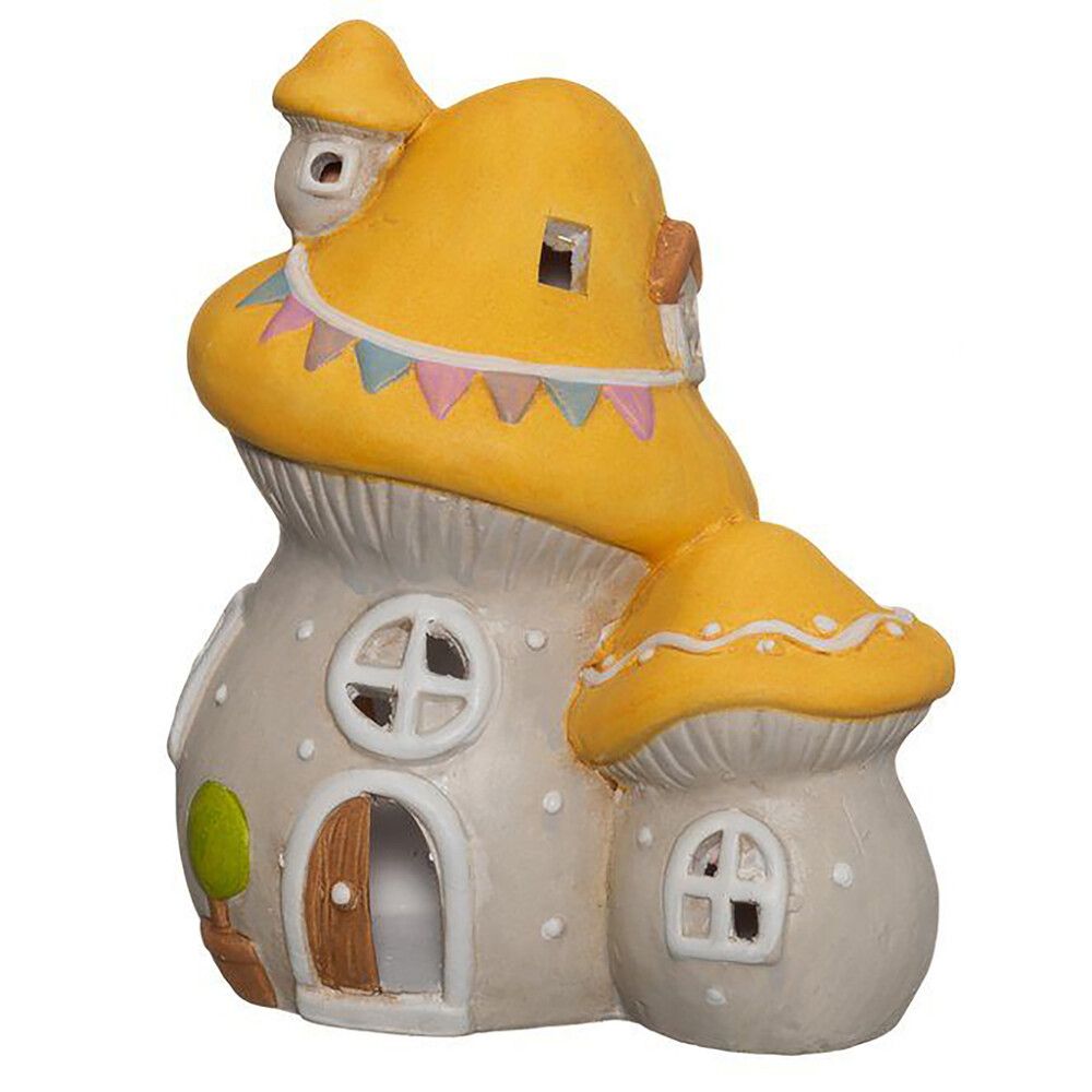 Sienilyhty Greta 4living harmaa/keltainen 18,5 cm