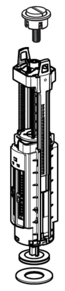 Huuhteluventtiili Svedberg Geberit 290 painonapilla