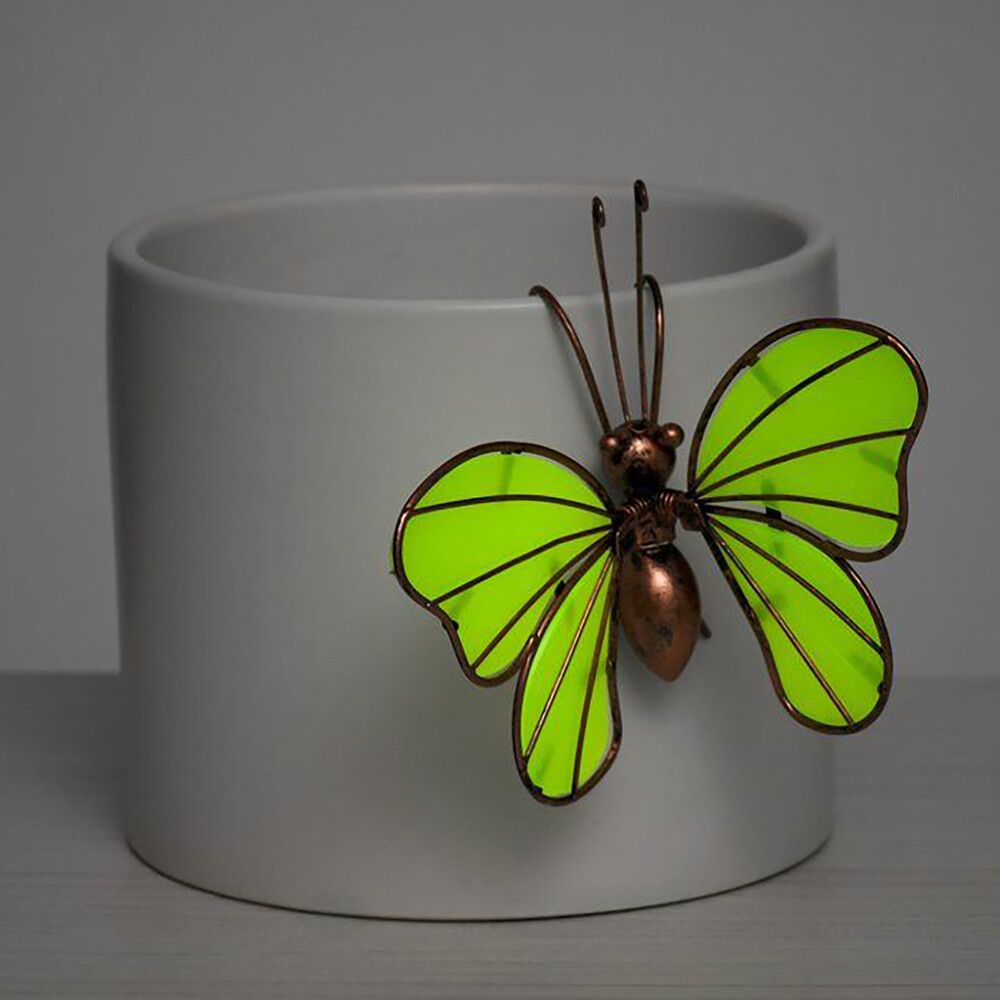 Puutarhakoriste 4living Perhonen pimeässä hohtava 16 cm