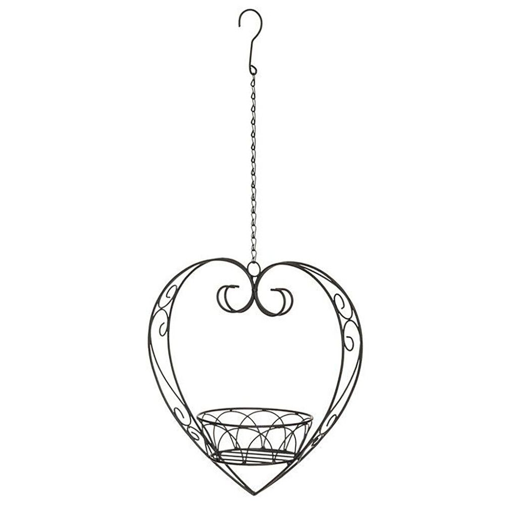 Amppeli sydän 4living musta 33 x 18 x 72 cm