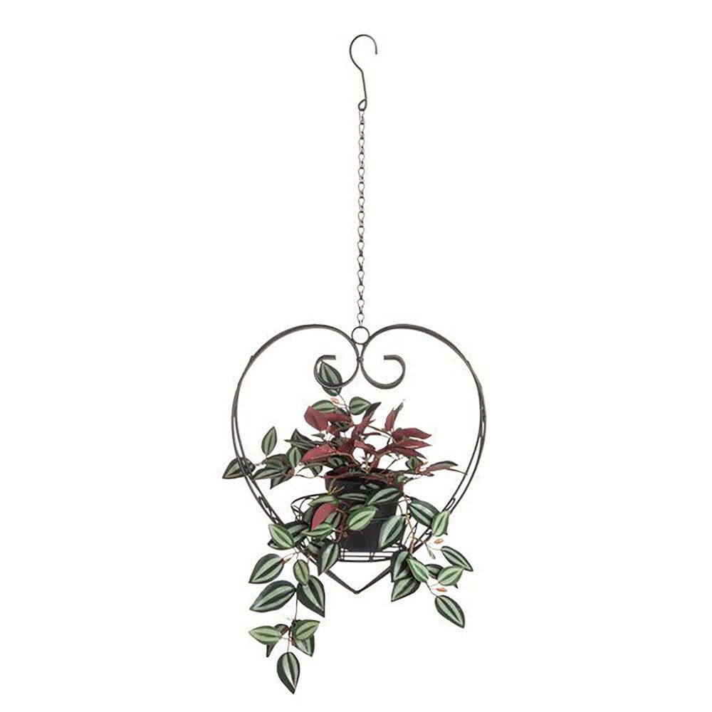 Amppeli sydän 4living musta 33 x 18 x 72 cm