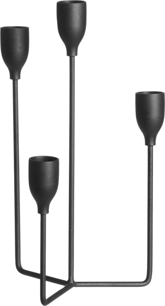 Kynttilänjalka 4-osainen 25 cm musta
