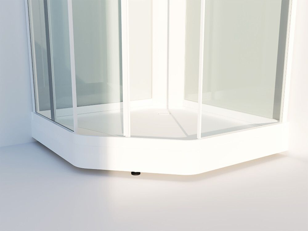 Suihkukaappi Svedbergs Ritual mattavalkoinen/valkolasi 90 x 90 cm