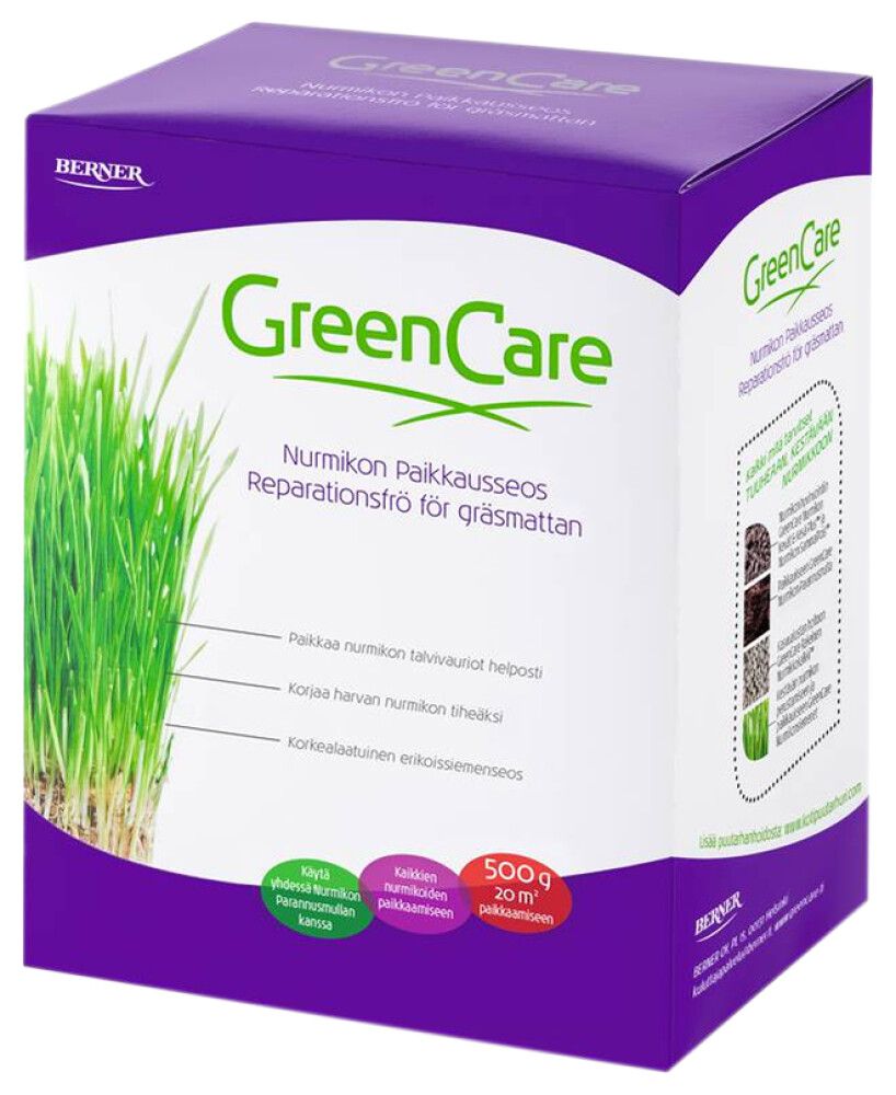 Nurmikon paikkausseos Greencare 500 g