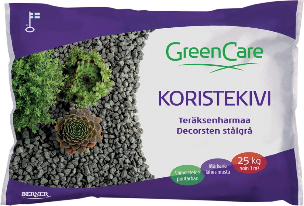 Koristekivi Greencare 25 kg teräksenharmaa