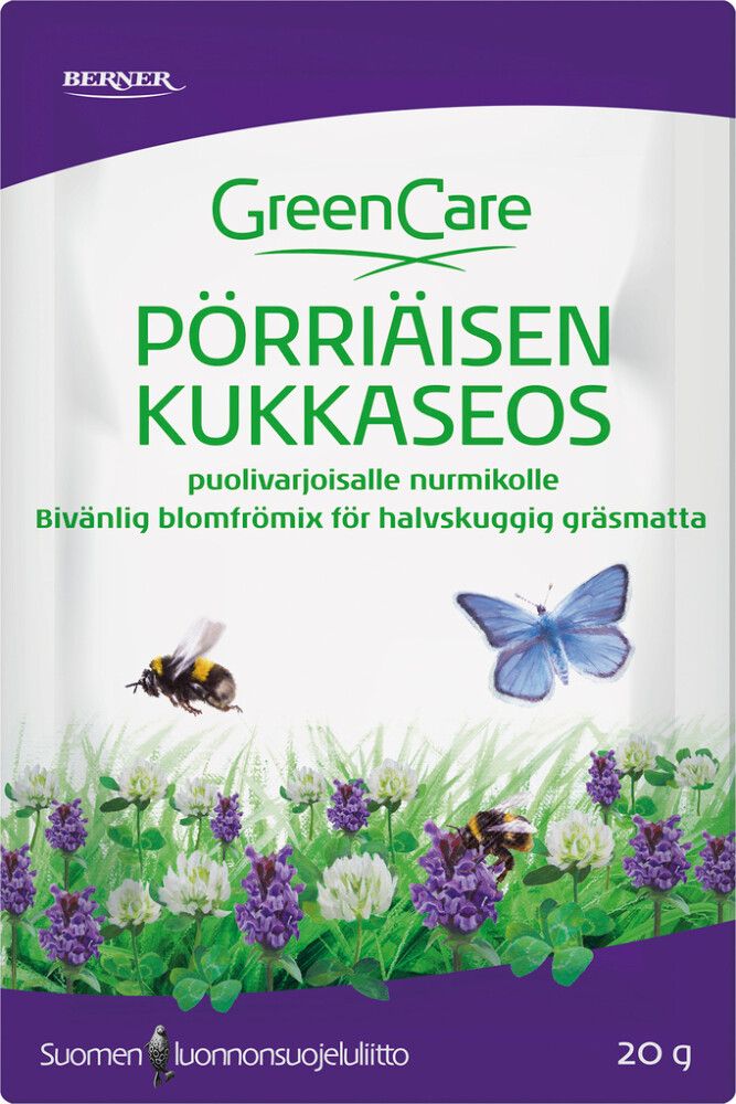 Pörriäisen kukkaseos Greencare puolivarjoiselle nurmikolle 20 g