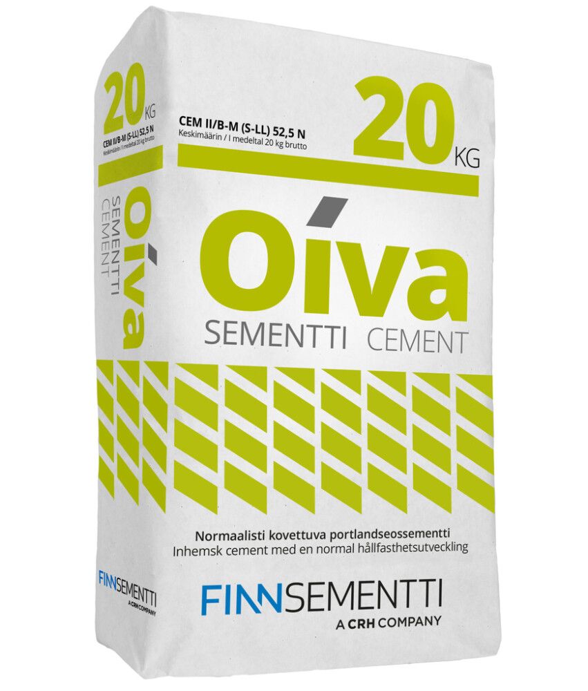 Sementti Finnsementti Oiva CEMII/B-M (S-LL) 52,5 N 20 kg