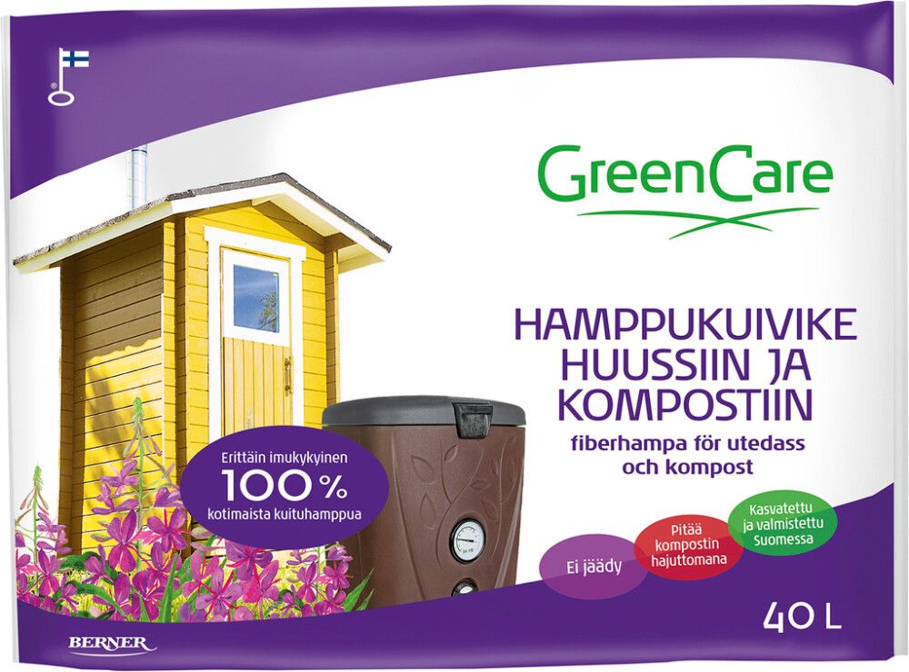 Hamppukuivike Greencare käymälään ja kompostiin 40 l