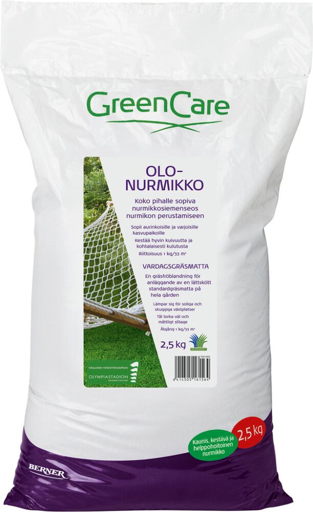 Olonurmikko Greencare 2,5 kg