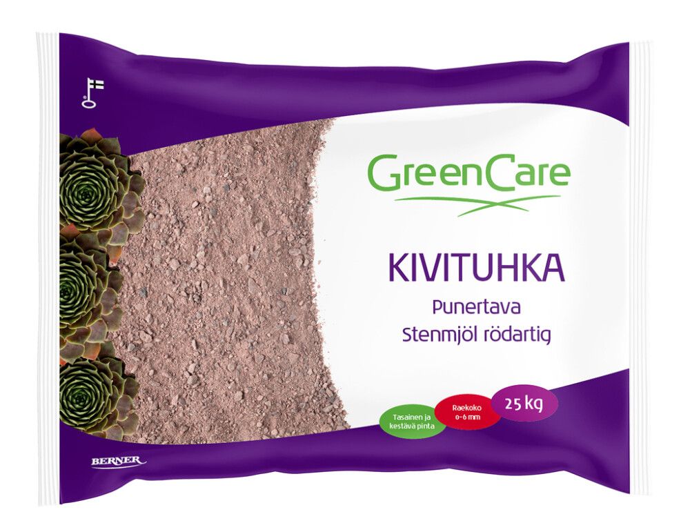 Kivituhka GreenCare punertava 0–6 mm 25 kg