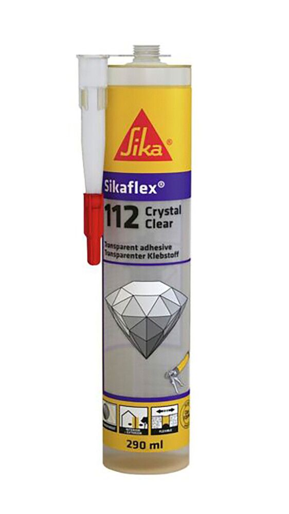 Monikäyttöliima Sikaflex 112 Crystal Clear Kirkas 290 ml