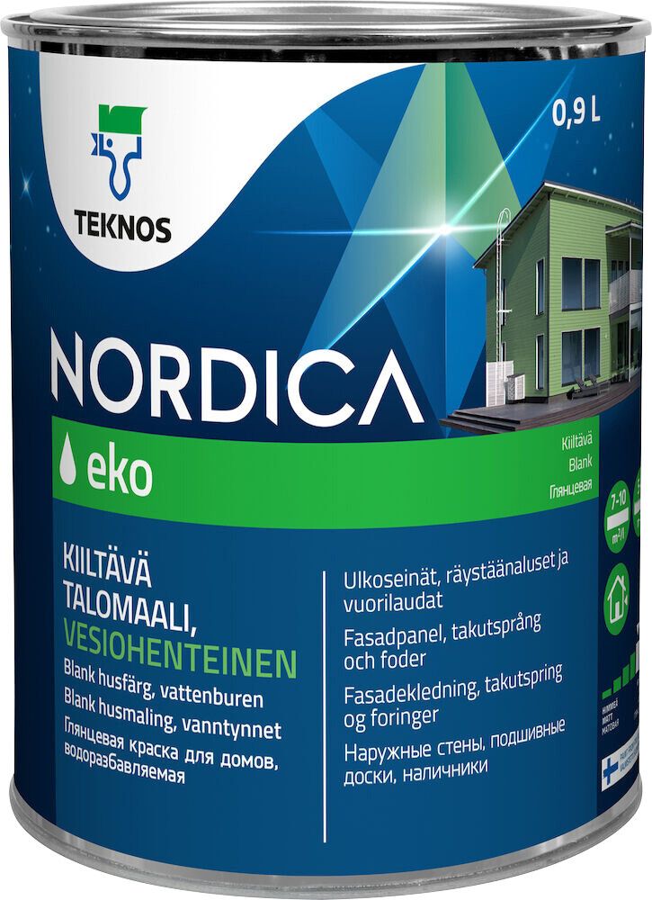Talomaali Teknos Nordica Eko Punainen 0,9 l