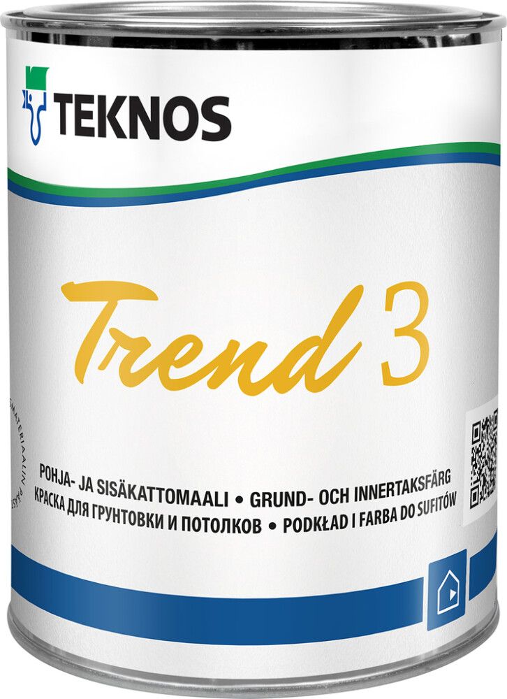 Pohja - ja sisäkattomaali Teknos Trend 3