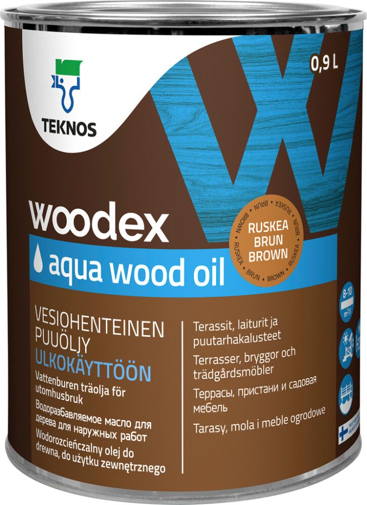 Puuöljy Teknos Woodex Aqua Wood Oil Ruskea