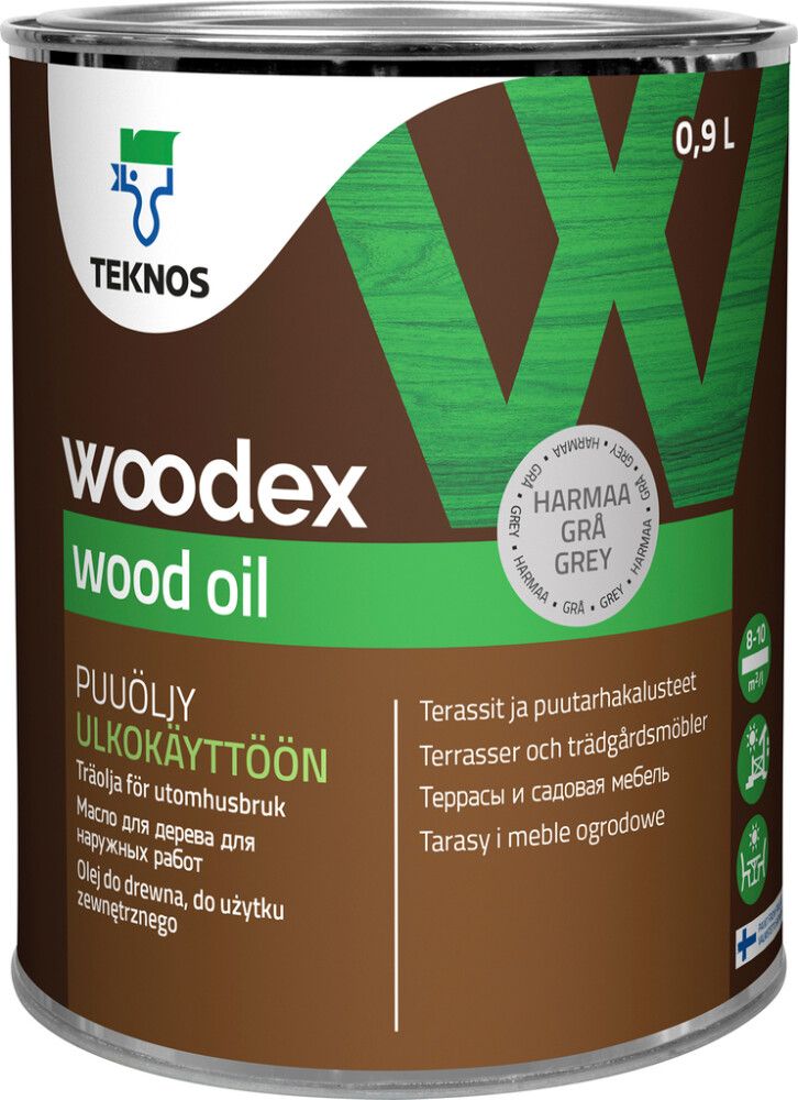 Puuöljy Teknos Woodex Wood Oil Harmaa