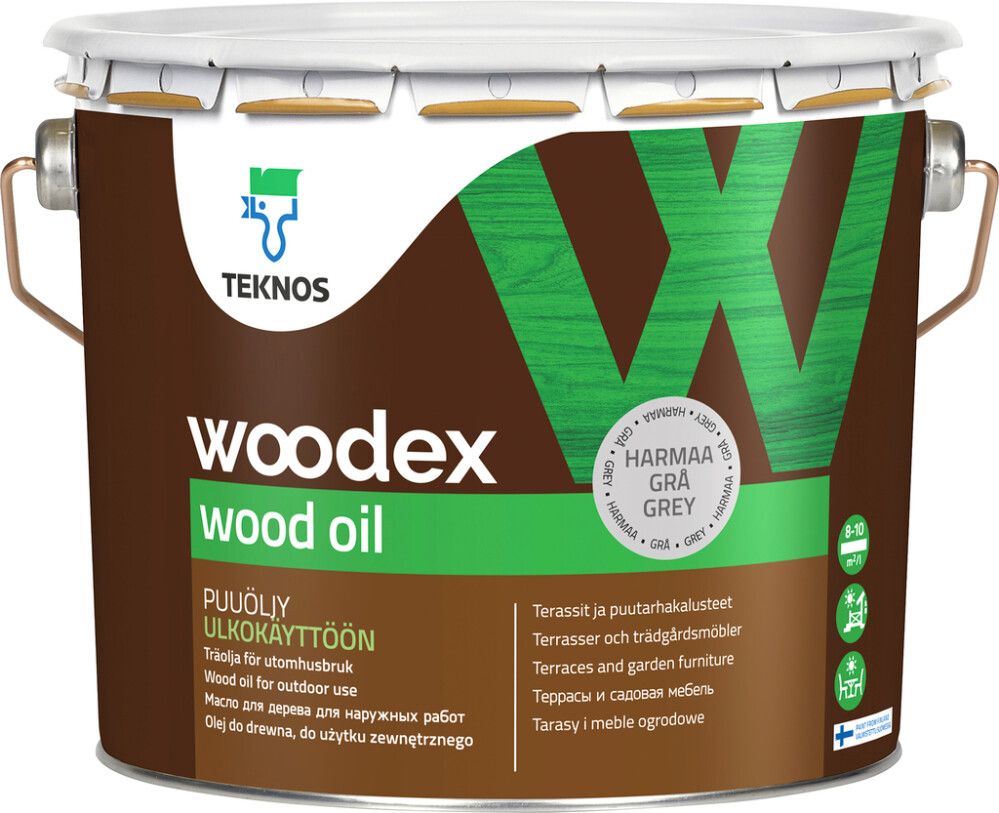 Puuöljy Teknos Woodex Wood Oil Harmaa 2,7 l
