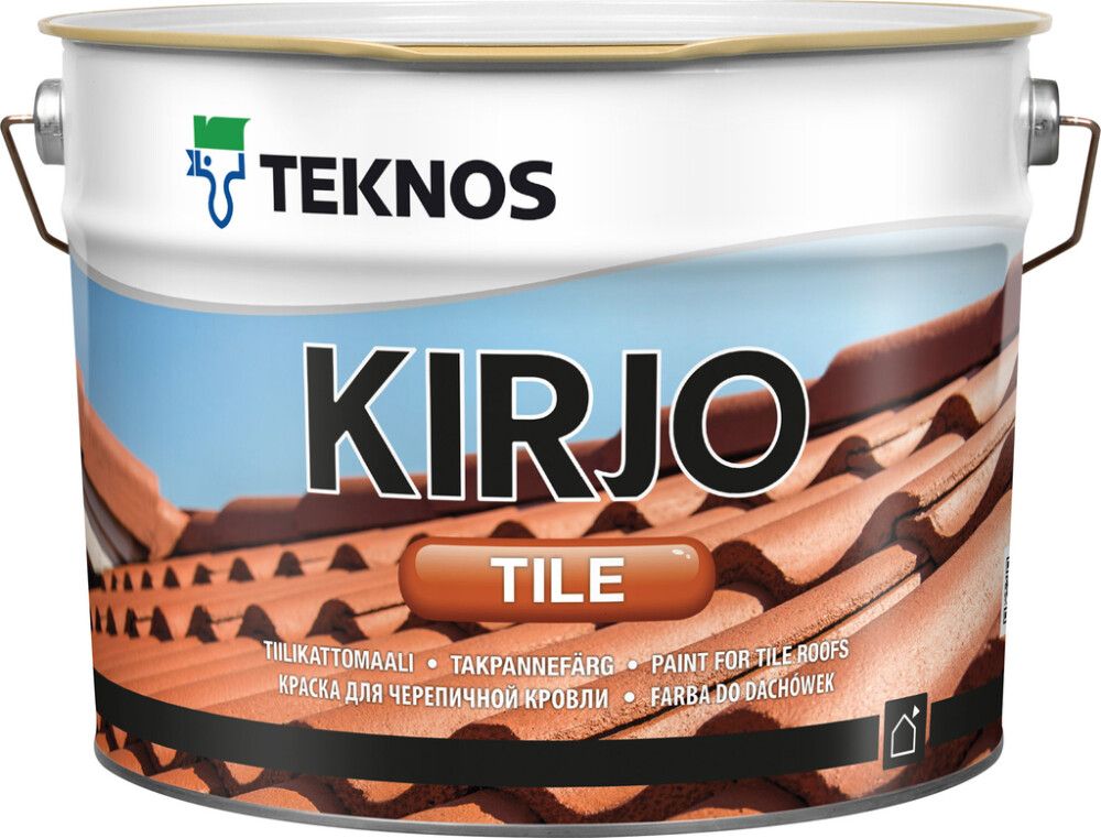 Tiilikattomaali Teknos Kirjo Tile Musta 10 L